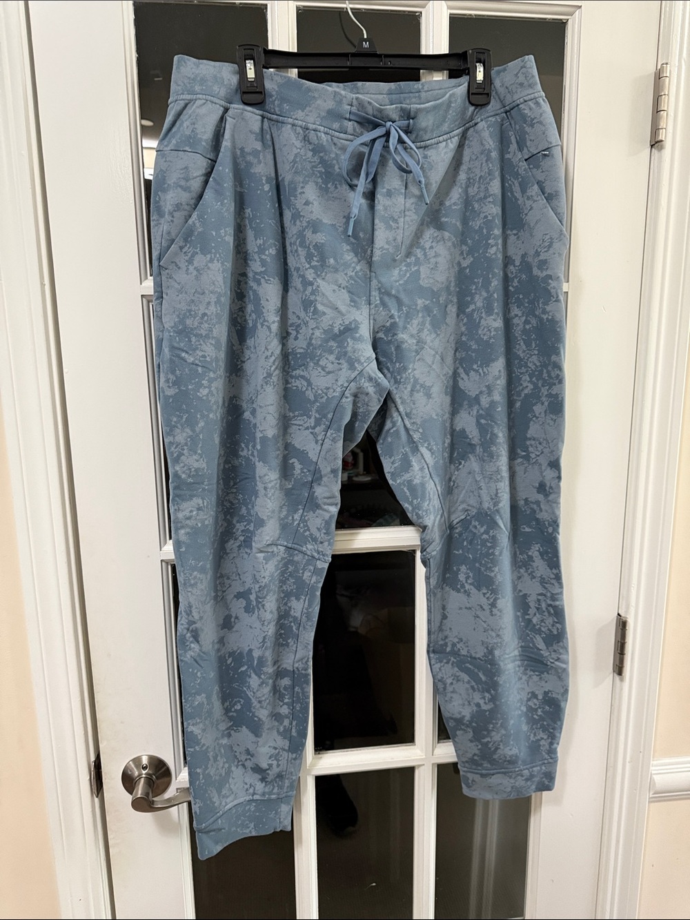 lululemon athletica Cloud Wash Gray and White Active joggers